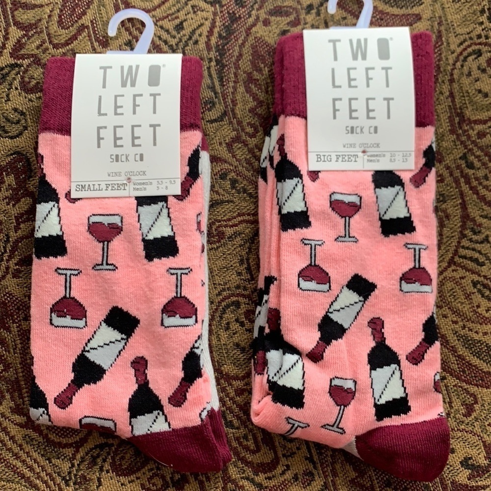 Two Left Feet brand wine socks